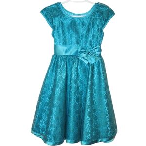 2/$30 🏷 Jona Michelle Turquoise Lace Dress Size 10